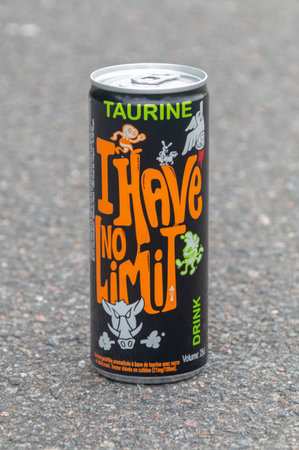 Barbezieux-Saint-Hilaire, France - July 23, 2023: I have no limit energy drink.のeditorial素材