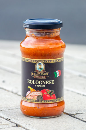 Rtyne nad Bilinou, Czech Republic - July 16, 2023: Kaiser Franz Josef Bolognese sauce with meat.のeditorial素材