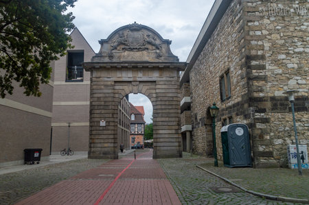 Hannover, Germany - July 29, 2023: Gate of Marschalls Marstalltor.のeditorial素材