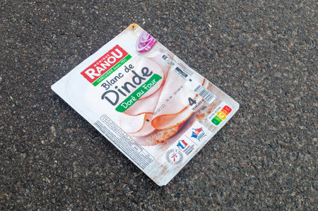 Barbezieux-Saint-Hilaire, France - July 23, 2023: Monique Ranou Blanc de Dinde meat.のeditorial素材