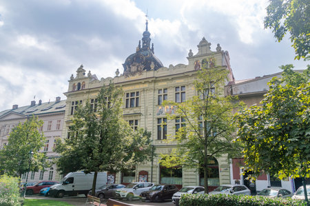 Pilsen, Czechia - August 26, 2023: Municipal Commons (Mestanska beseda).のeditorial素材