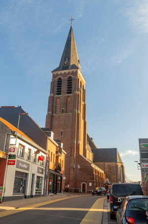 Brecht, Belgium, November 10, 2023: Church of Sint-Michiel in Brecht.のeditorial素材