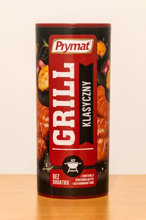 Pruszcz Gdanski - January 5, 2024: Prymat barbecue seasoning.のeditorial素材