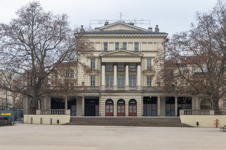 Poznan, Poland - January 28, 2024: Arkadia at Wolnosci square. Concert hall in PoznaÅ.のeditorial素材