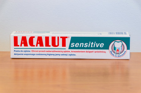 Pruszcz Gdanski, Poland - January 14, 2024: Lacalut sensitive toothpaste.のeditorial素材