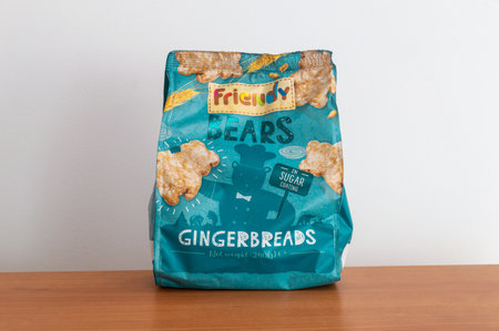 Pruszcz Gdanski, Poland - February 3, 2024: Pack of Friendly Bears gingerbreads.のeditorial素材