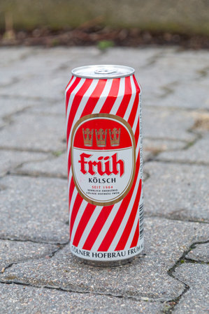 Merseburg, Germany - February 10, 2024: Fruh Kolsch beer.のeditorial素材