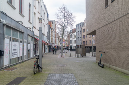 Antwerp, Belgium - February 24, 2024: Red Light District in Antwerp.のeditorial素材
