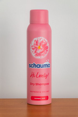 Pruszcz Gdanski, Poland - March 15, 2024: Schauma Hi Lovely! Dry Shampoo for normal hair.のeditorial素材