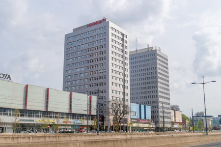 Lodz, Poland - April 14, 2024: The building of the Marshal's Office in Lodz.のeditorial素材