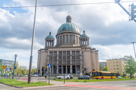 Lodz, Poland - April 14, 2024: Church of Saint Teresa of the Child Jesus and Saint John Bosco.のeditorial素材