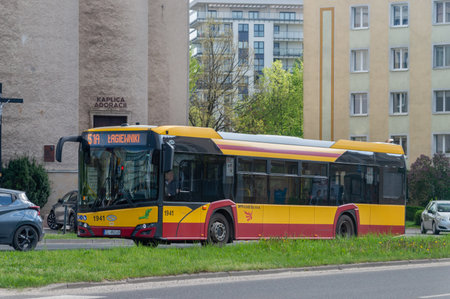 Lodz, Poland - April 14, 2024: Lodz city bus.