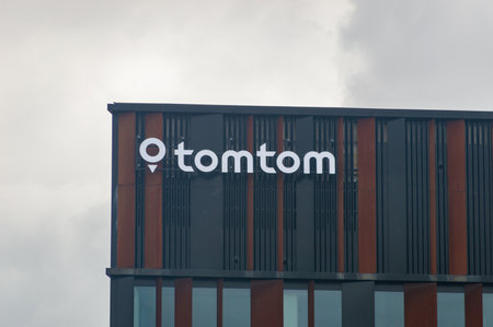 Lodz, Poland - April 14, 2024: Logo of TomTom.のeditorial素材
