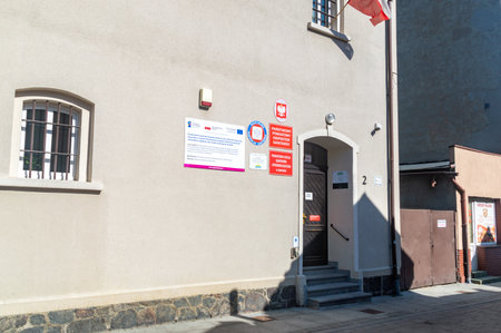 Jarocin, Poland - May 1, 2024: Office of State Sanitary Inspectorate.のeditorial素材
