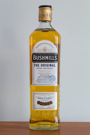 Pruszcz Gdanski, Poland - May 10, 2024: Bushmills the original Irish whiskey.のeditorial素材