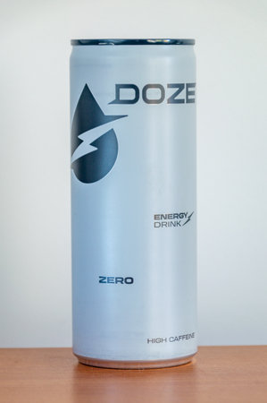 Pruszcz Gdanski, Poland - May 11, 2024: Doze zero energy drink with high caffeine.のeditorial素材