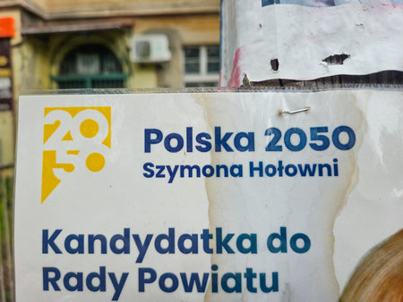 Zarska Wies, Poland - June 30, 2024: Logo of Polska 2050 political party.のeditorial素材