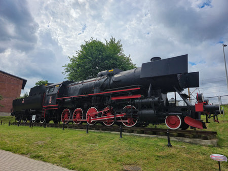 Kedzierzyn-Kozle, Poland - July 13, 2024: Ty2-2118 steam locomotive.のeditorial素材