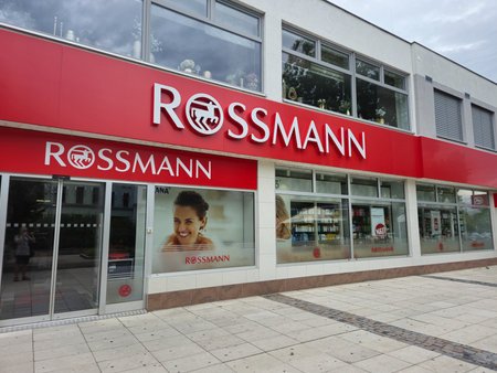 Breclav, Czechia - July 28, 2024: Rossmann drug store.のeditorial素材