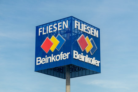 Ansfelden, Austria - June 2, 2024: Logo and sign of Fliesen Beinkofer.のeditorial素材