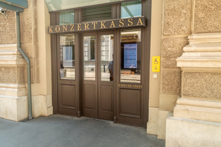 Vienna, Austria - June 8, 2024: Cash desk of Vienna Philharmonic.のeditorial素材