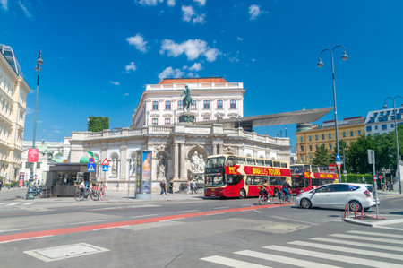 Vienna, Austria - June 8, 2024: The Albertina, museum in the Innere Stadt.のeditorial素材