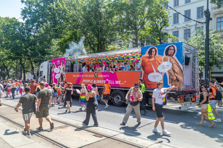 Vienna, Austria - June 8, 2024: LGBT pride parade.のeditorial素材