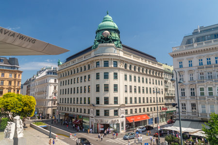 Vienna, Austria - June 8, 2024: Tourist information center on Albertinaplatz.のeditorial素材