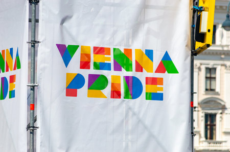 Vienna, Austria - June 8, 2024: Emblem of Vienna Pride.のeditorial素材