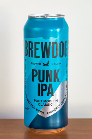 Pruszcz Gdanski, Poland - June 12, 2024: Can of Brewdog Punk IPA beer.のeditorial素材
