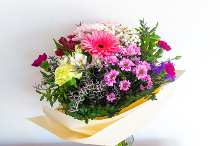 Beautiful bouquet of flowers. Bouquet of fresh flowers.の写真素材