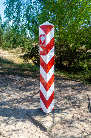 Border post of Republic of Poland.の写真素材