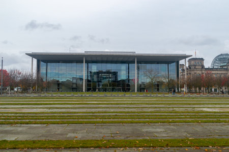 Berlin, Germany - November 2, 2025: West facade of the Paul-Lobe-Haus.のeditorial素材