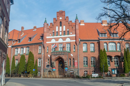 Braniewo, Poland - March 15, 2026: Town Hall of Braniewo.
