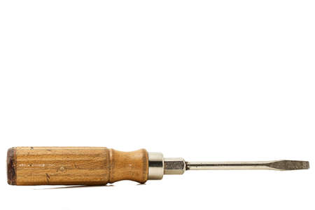 one screwdriver isolated on white backgroundの写真素材