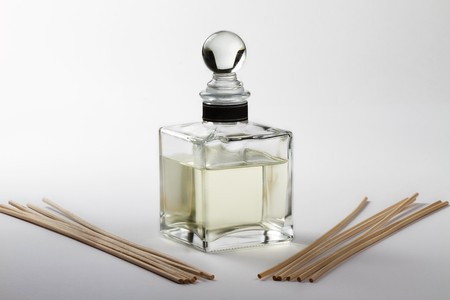 aroma diffuser with bamboo sticks asideの写真素材