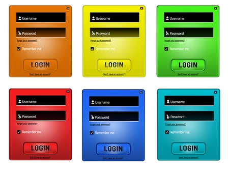 login formのイラスト素材