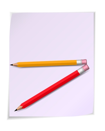 Paper scroll with pensil. Vector illustrationのイラスト素材