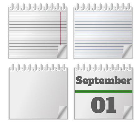 Notebook with calendarのイラスト素材