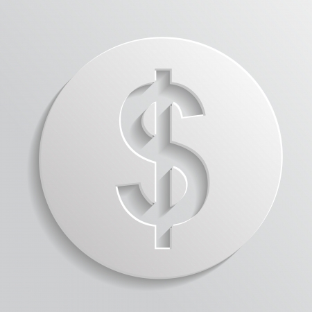App icon metal dollar with shadowのイラスト素材