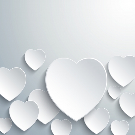 Happy Valentines Day Heart Paperのイラスト素材
