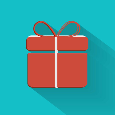 Gift box in flat designのイラスト素材