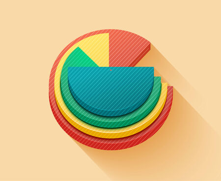 Business pie chart for documents and reports for documents, reports, graph, infographic, business planのイラスト素材