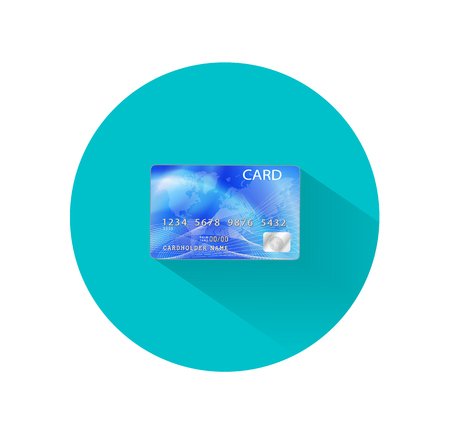 Credit Card Icon Isolated on Whiteのイラスト素材