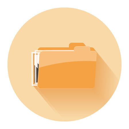 Folder icon, isolated on white backgroundのイラスト素材