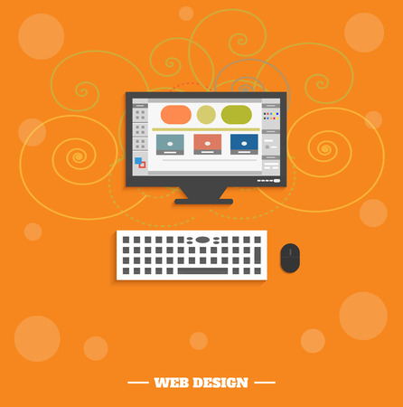 Web design conceptのイラスト素材