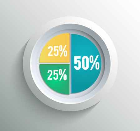 Business pie chart for documents and reports for documents, reports, graph, infographic, business planのイラスト素材