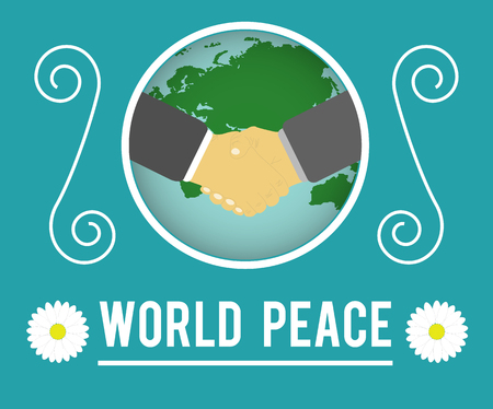 World peace concept. Handshake between peopleのイラスト素材