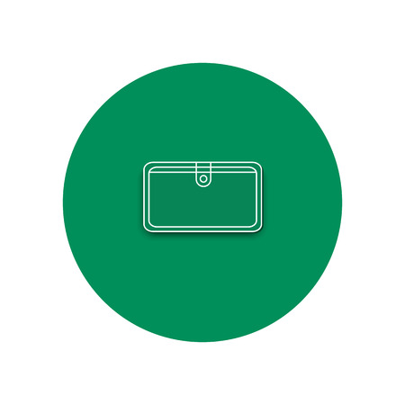 Line icon of purse. Purse on the white background. Office and business work elementsのイラスト素材
