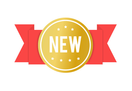 New glossy shiny circular coin with ribbonのイラスト素材